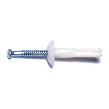 Midwest Fastener Screw Anchor, 3/16" Dia., Nylon, 100 PK 04075